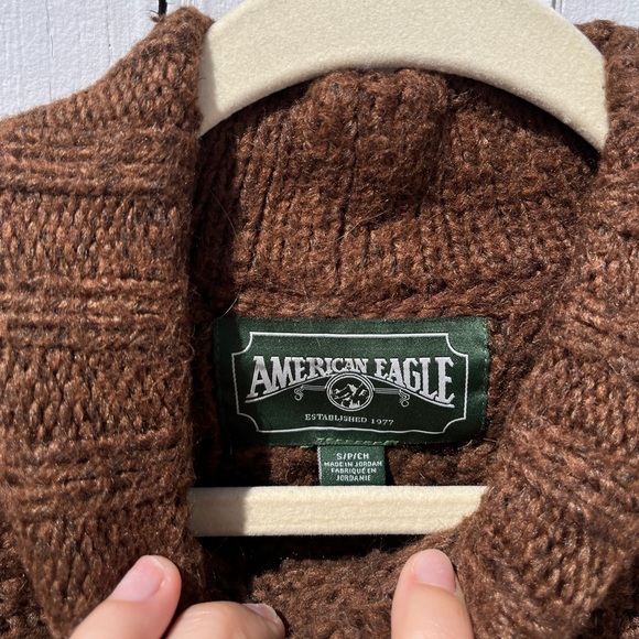 American Eagle brown knit sweater Size S, chunky sweater - Picture 2 of 4